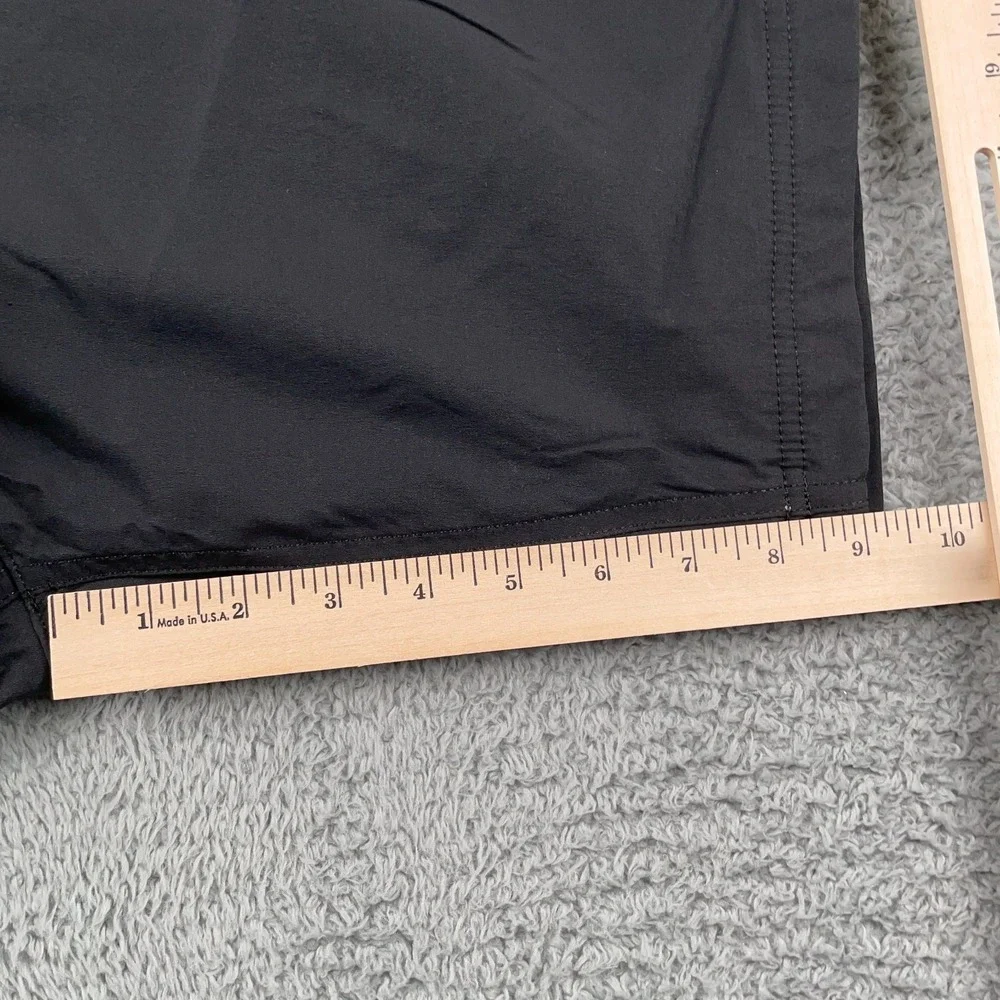 Eddie Bauer Shorts Mens 34 Black Travex Fleece Lined Stretch Outdoor Hiking